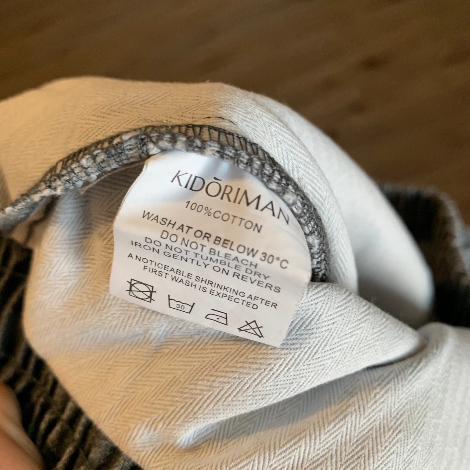 Kidoriman Mens Xxl Charcoal Grey Elastic Waist Cotton Wide Leg Casual Pants — image 5 of 8